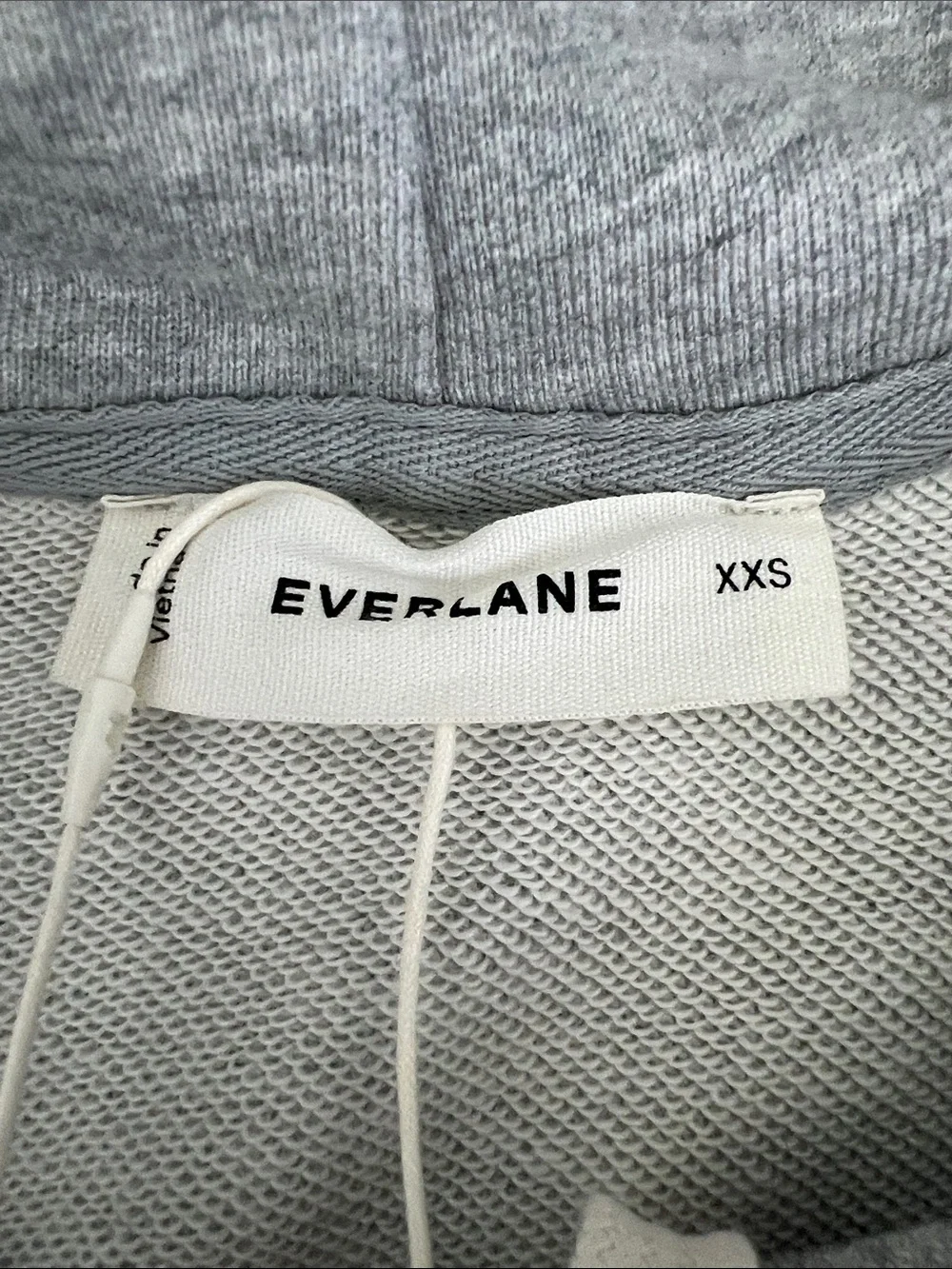 New Everlane THE OFF-DUTY TERRY HOODIE in Heathered Grey Size XXS